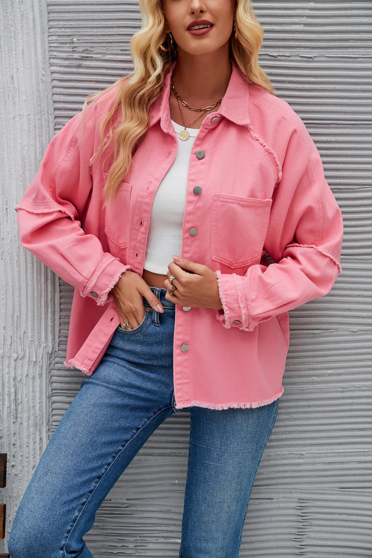 Women's American Washed Long-sleeved Denim For Jackets