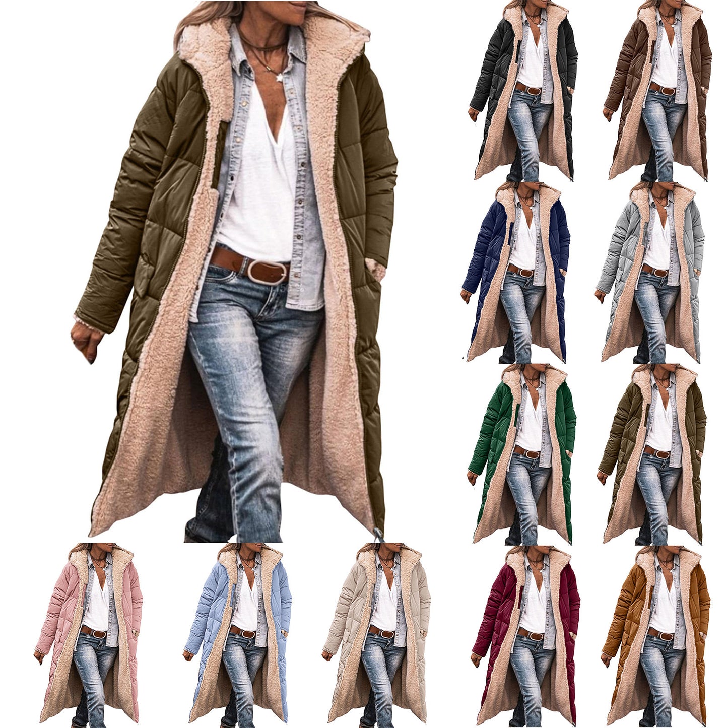 Cotton Long Sleeve Double-sided Wear Slim Coats