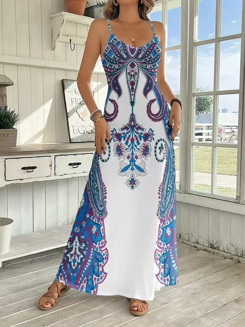Slouchy Classic Classy Women's Sleeveless Print Dress