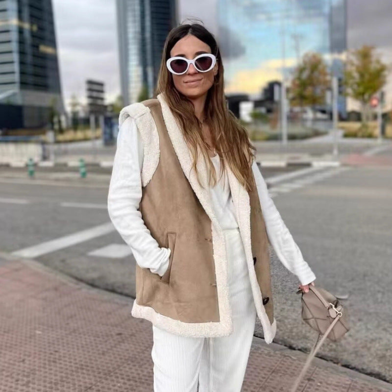 Women's Creative Beautiful Fashion Suede Versatile Vests