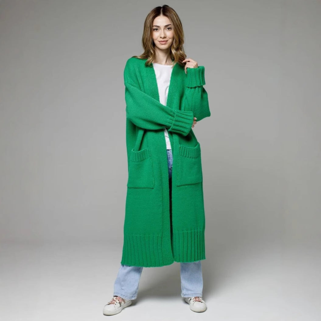 Women's Large Loose Long Sleeve Knitted Casual Sweaters