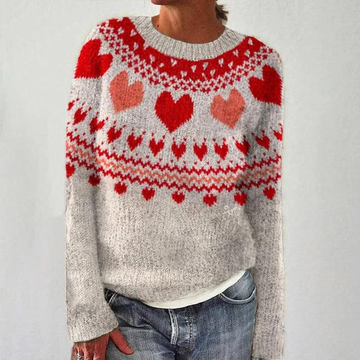 Women's Round Neck Multicolor Loose Fashion Pullover Sweaters