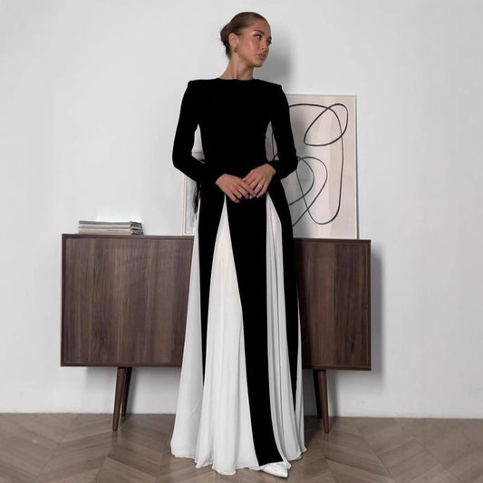Women's Sleeve High Waist Slim Elegance Retro Dresses