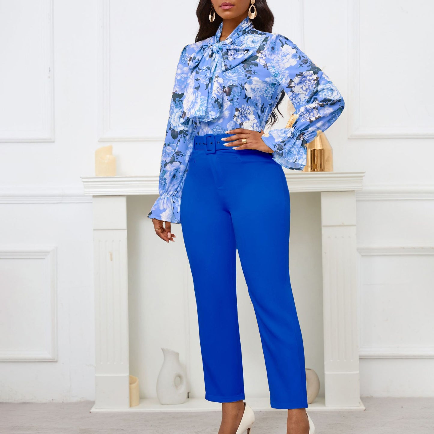 Printed Lace Up Long Sleeve High Suits