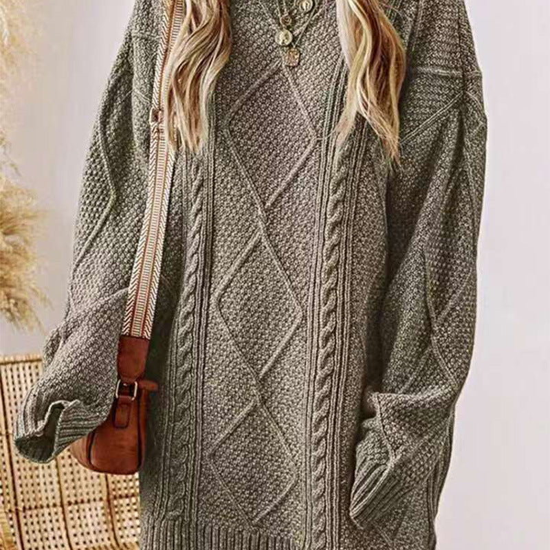 Women's Lazy Loose Fashion Outer Wear Twist Sweaters