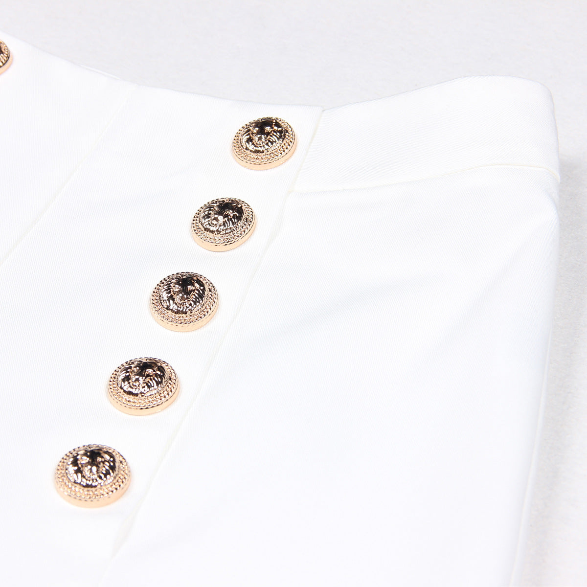 Women's Breasted Rivet Hidden Hook Baggy Straight Pants