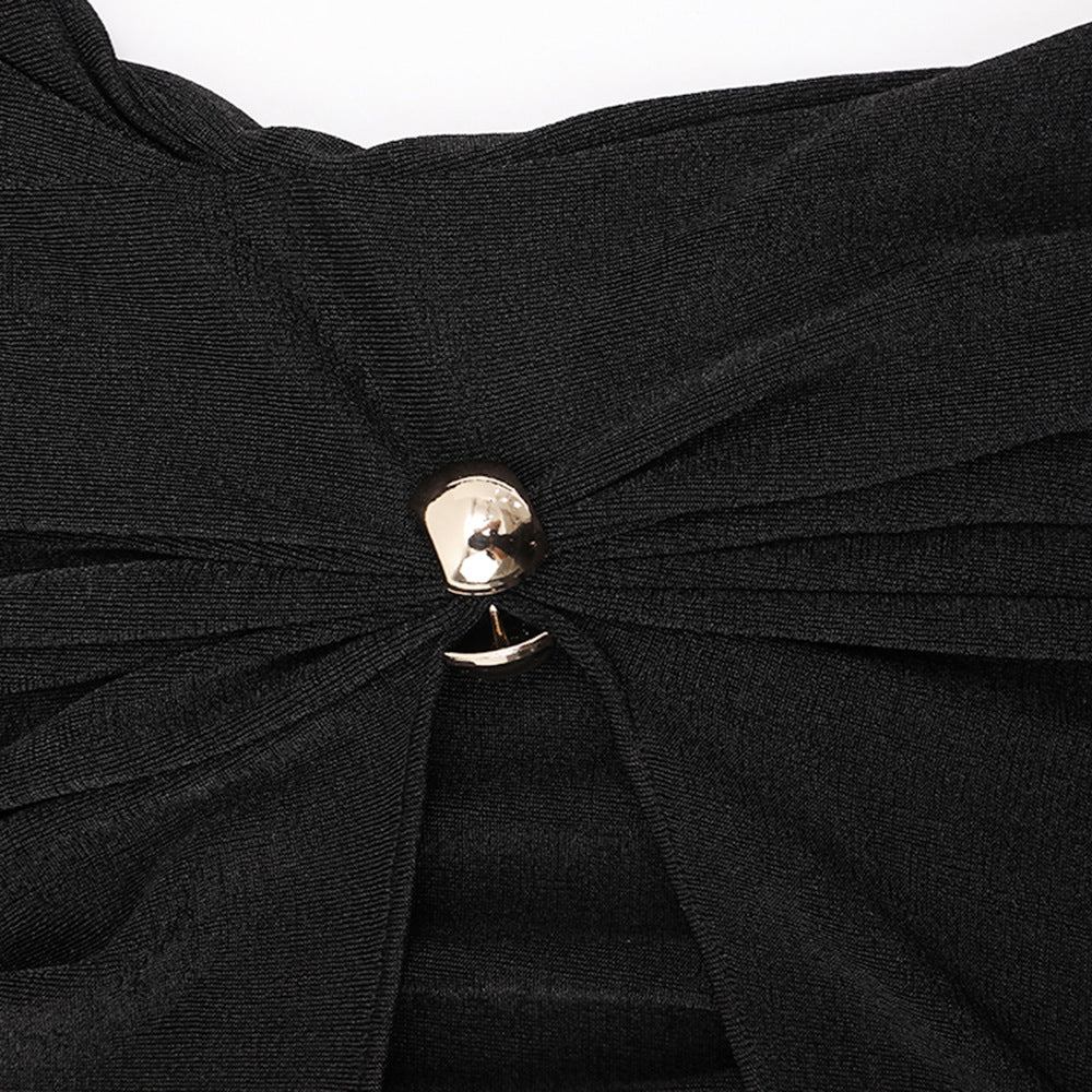 Women's Vietnam Niche Design Metal Buckle Elegant Dresses