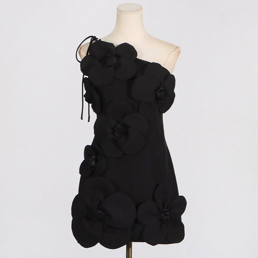 Women's Sexy High-grade Flower Splicing Spring Sling Dresses