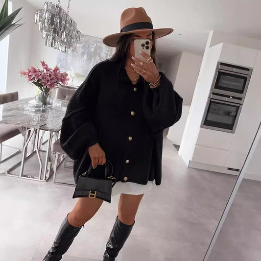 Solid Color British Style Vintage Button Cardigans