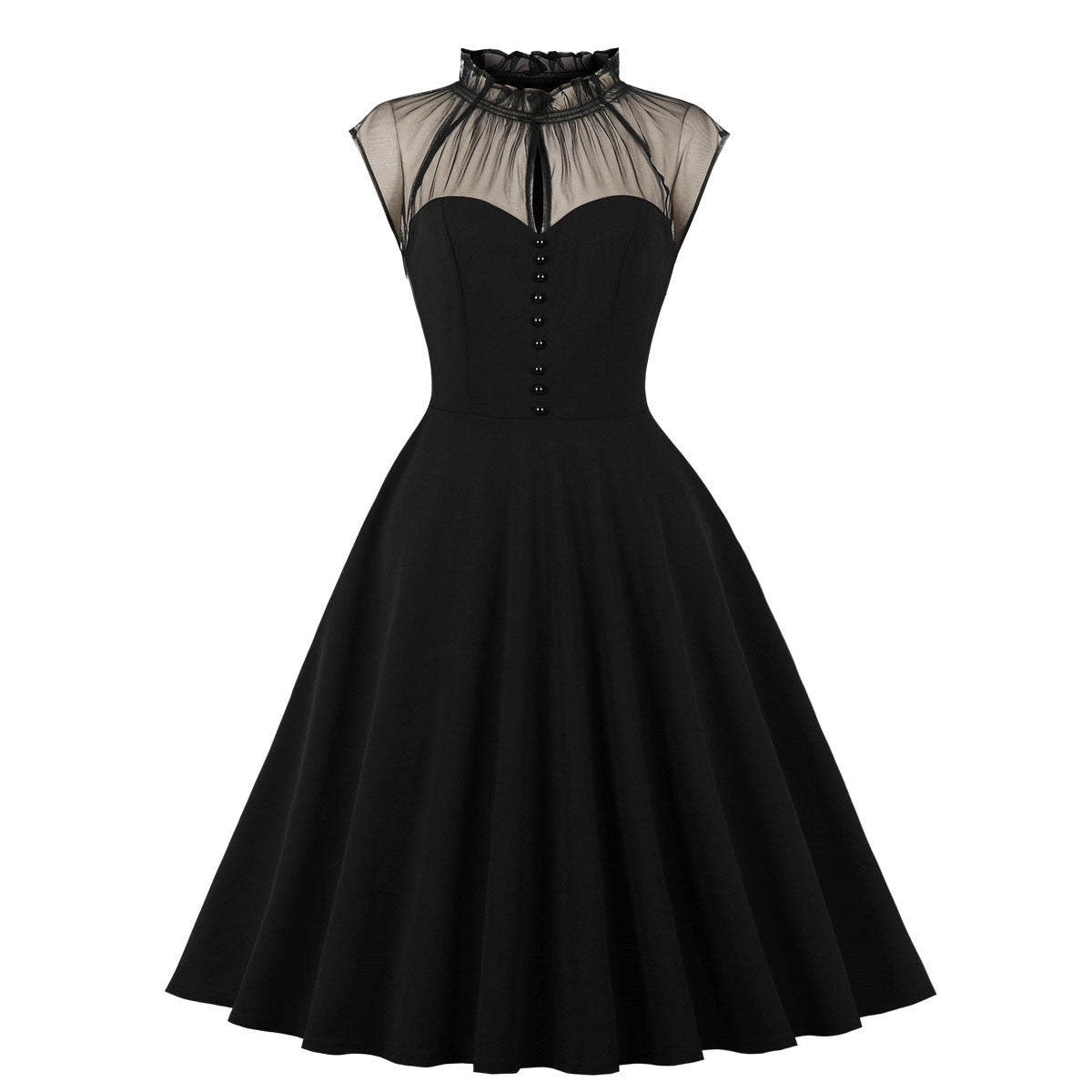 Halloween Mesh Stitching Flying Sleeves Large Swing Dress Dresses