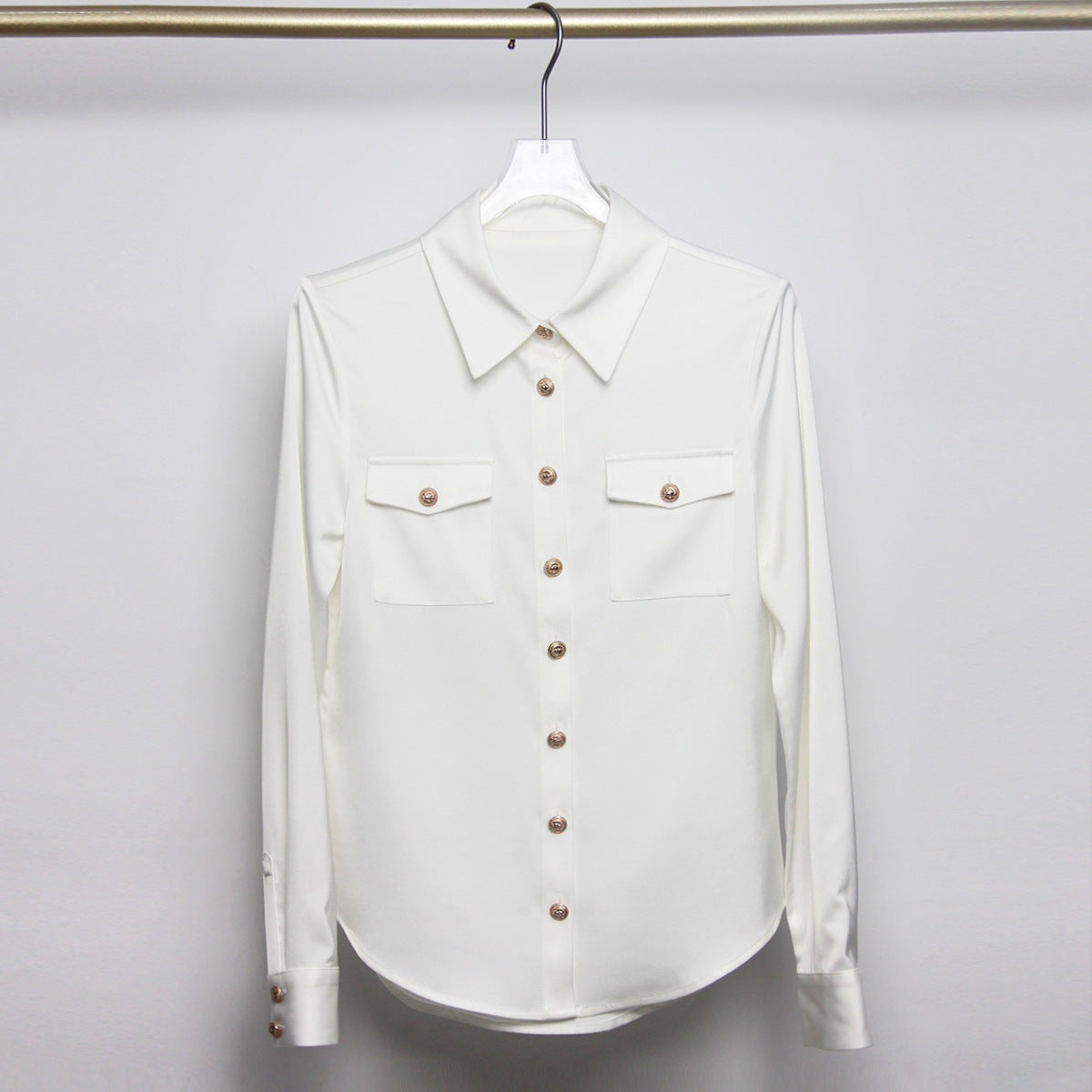 Elegant Satin Shirt Comfortable Versatile Casual Blouses