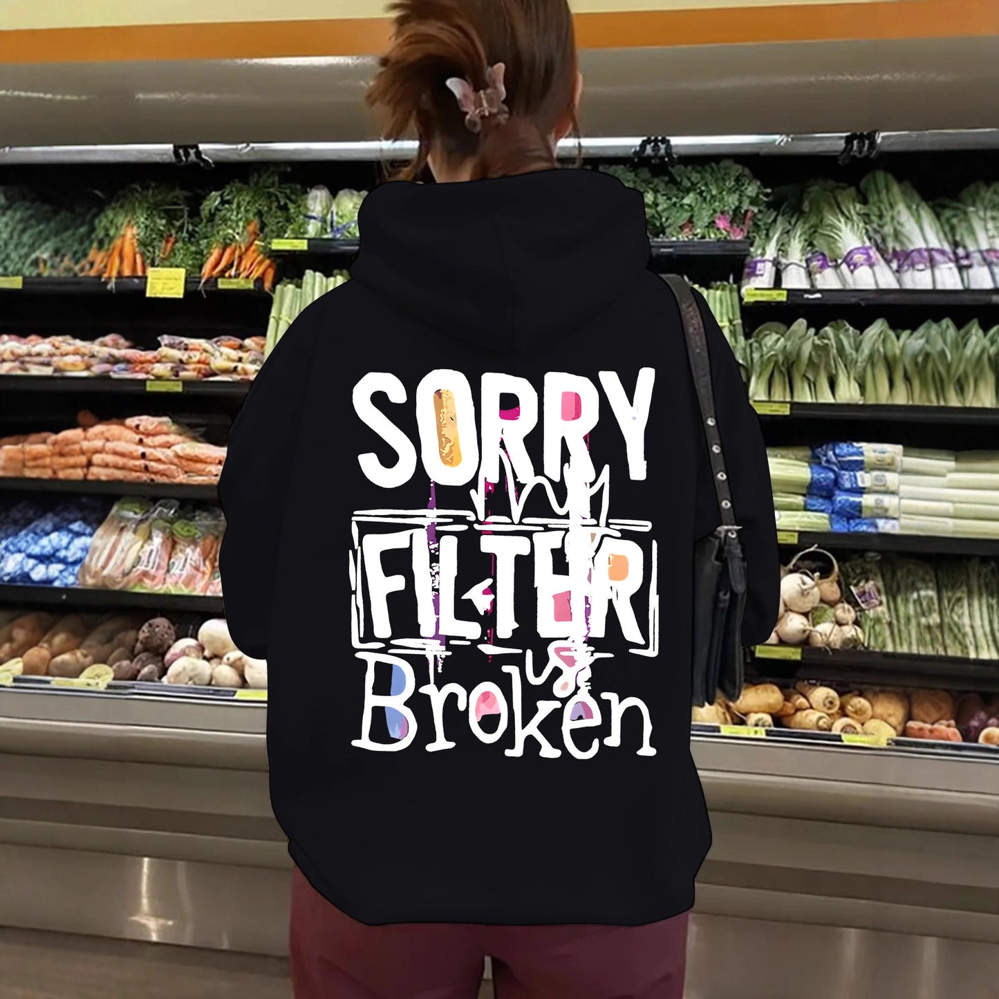 Women's Hoodie Letter Pattern Printed Casual Fleece Thick Tops