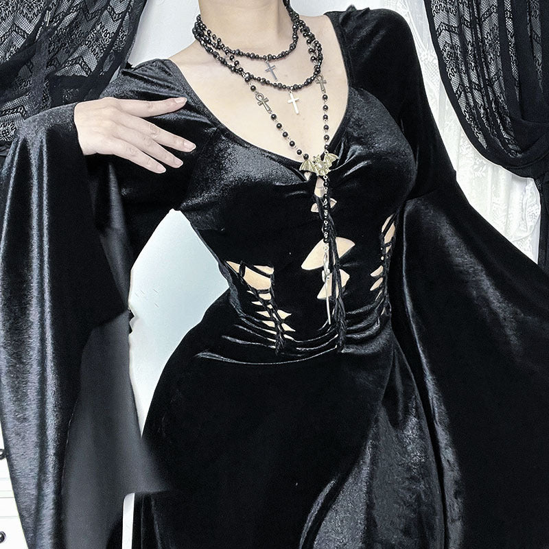 Devil Dress Asian Culture Banquet Batwing Dresses