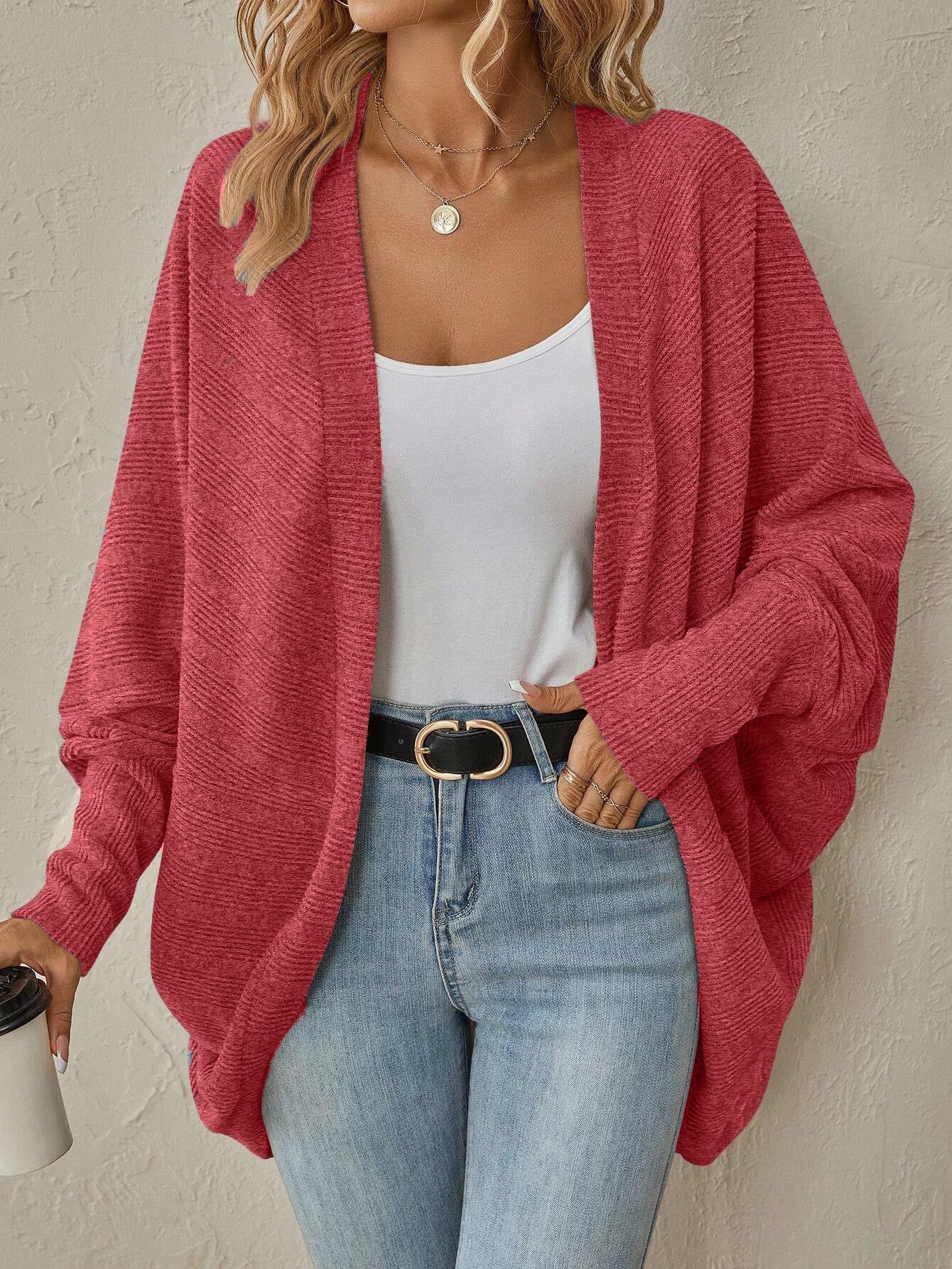 Versatile Women's Knitted Solid Color Mid-length Women's Sweater