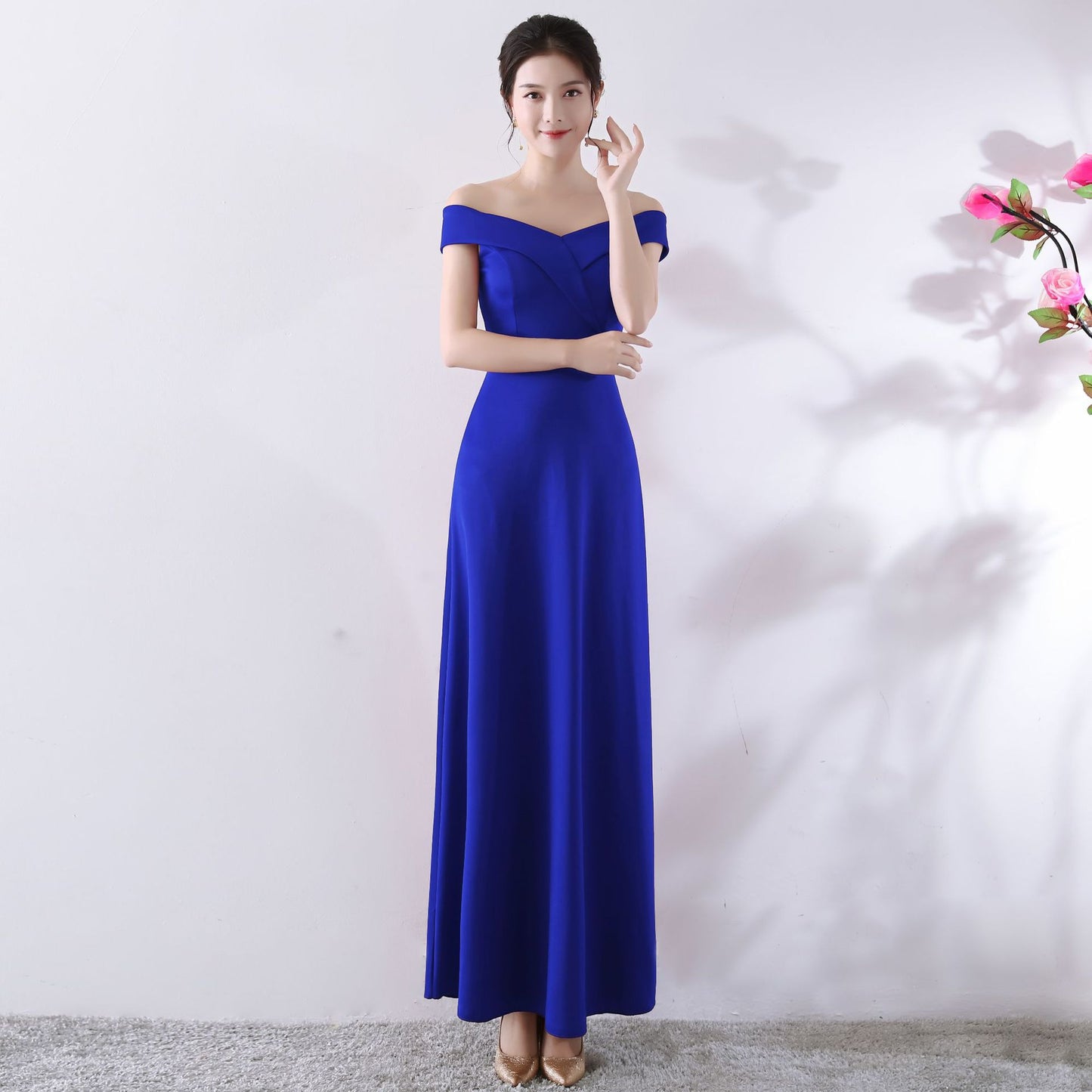 Bride Summer Red Long Family Visiting Wedding Dresses