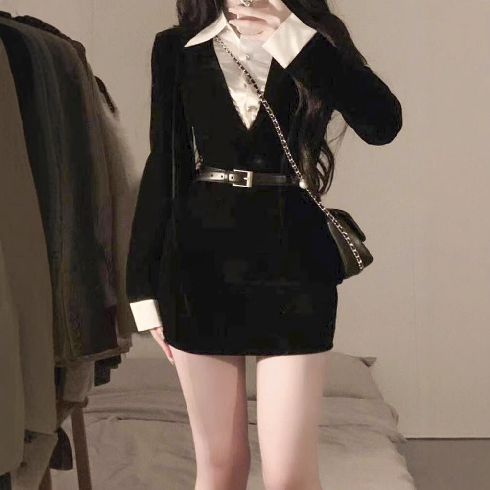 Women's Pieces Adult Lady Like Woman Wind Black Skirts