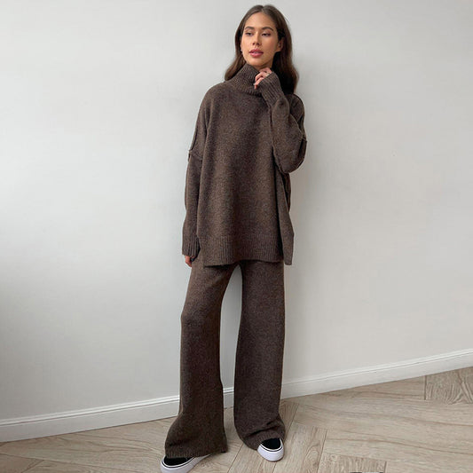 Women's Turtleneck Loose Casual Lazy Thickened Knitting Suits