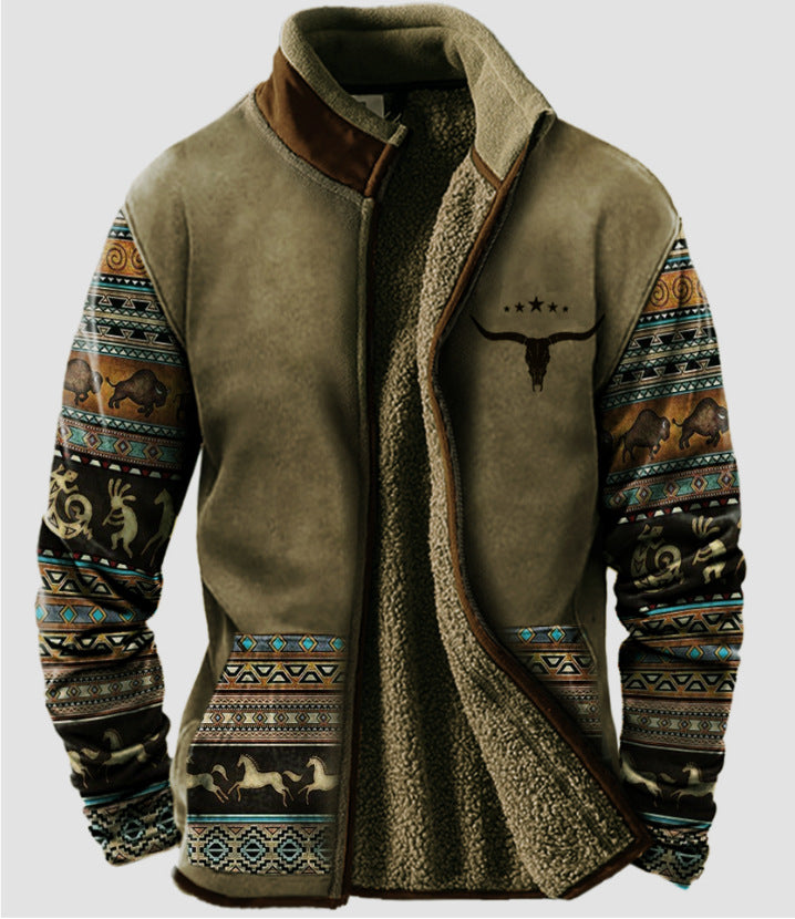 Men's Classic Pretty Digital Printed Long-sleeved Blouses