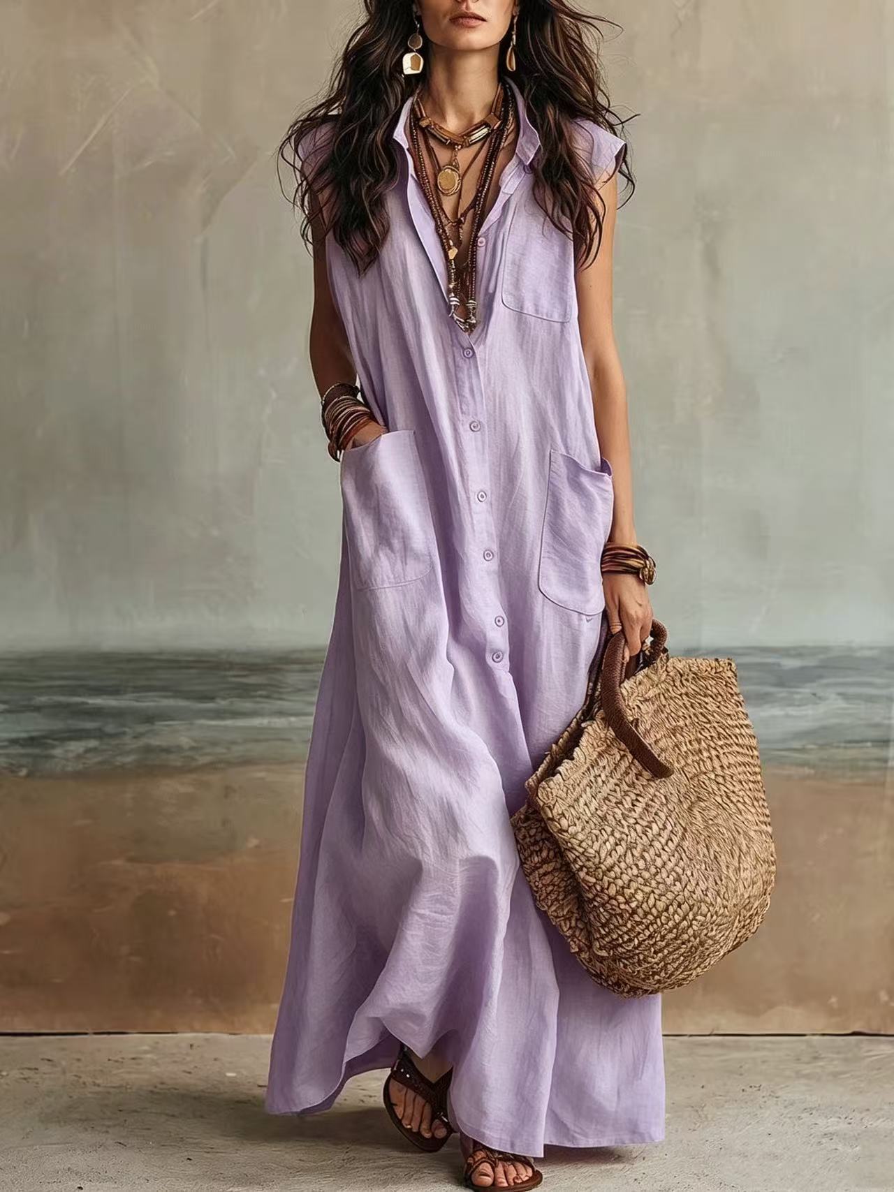 Summer Elegant Graceful Bohemian Vacation Loose Dress