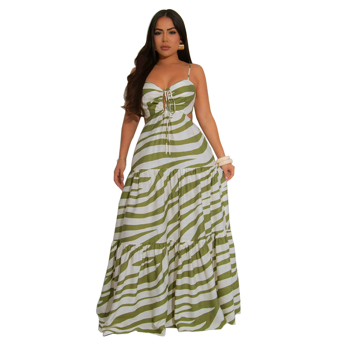 Women's Sexy Swing Long Printing Slip Dress Dresses