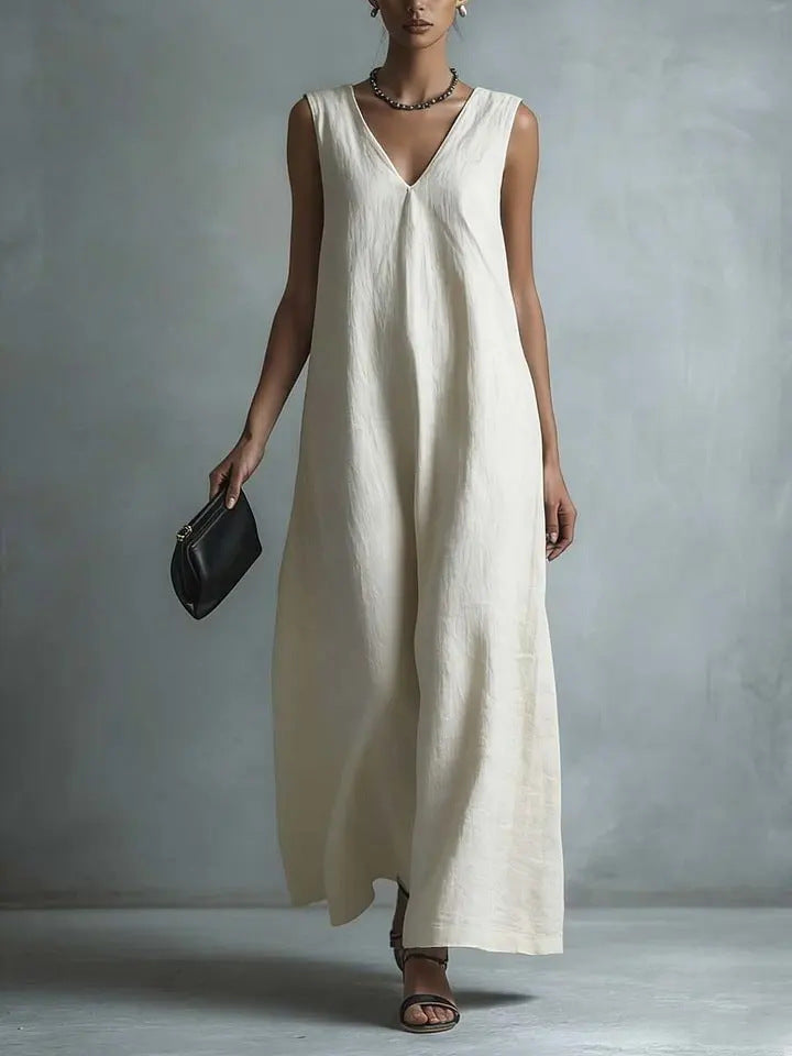 Women's Casual Elegant Fashion Sleeveless Solid Color Dress