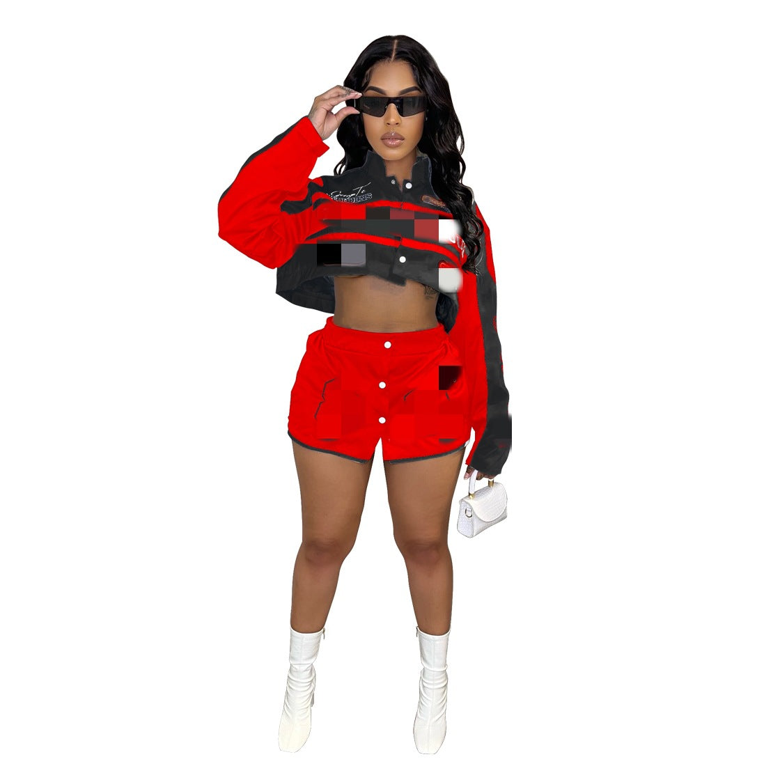Women's Detachable Hot Motorcycle Printed Cool Silk Jackets