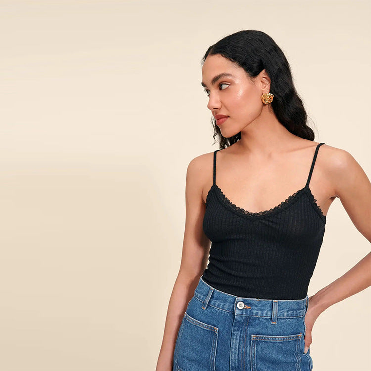 Women's Sexy Modal Knitted Small Slip Summer Tops