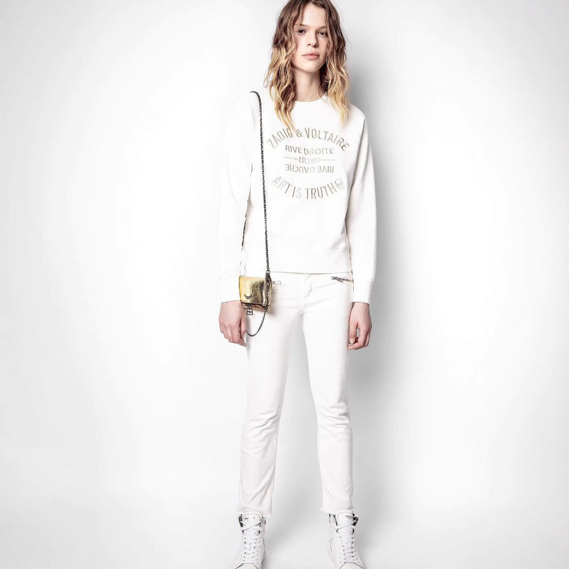 Women's Autumn French Niche Black Classic Alphabet Sweaters