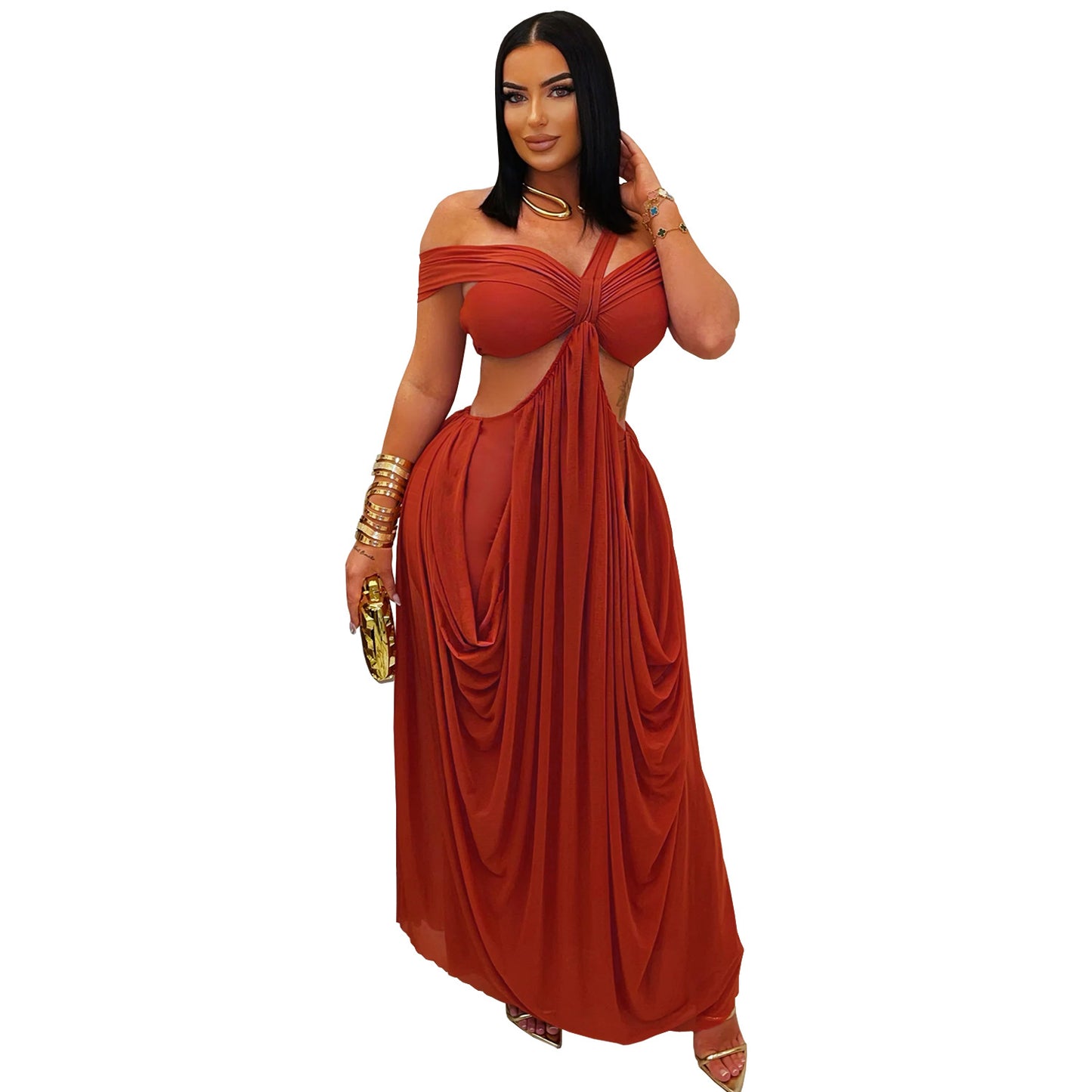 Women's Fashion Wear Sexy Bandeau Mesh Dress Dresses