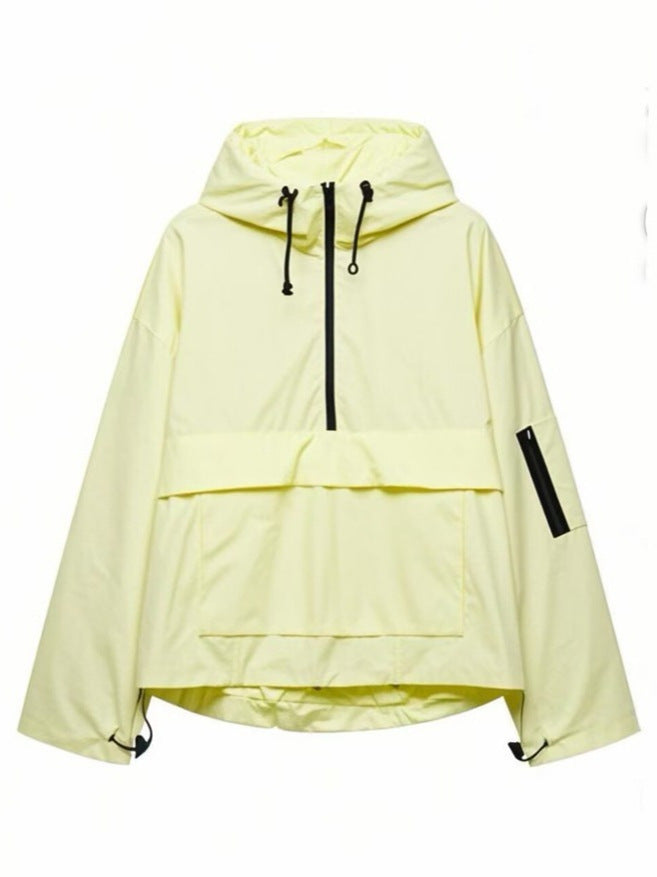 Women's Fashion Solid Color Hooded Long-sleeved Casual Jackets