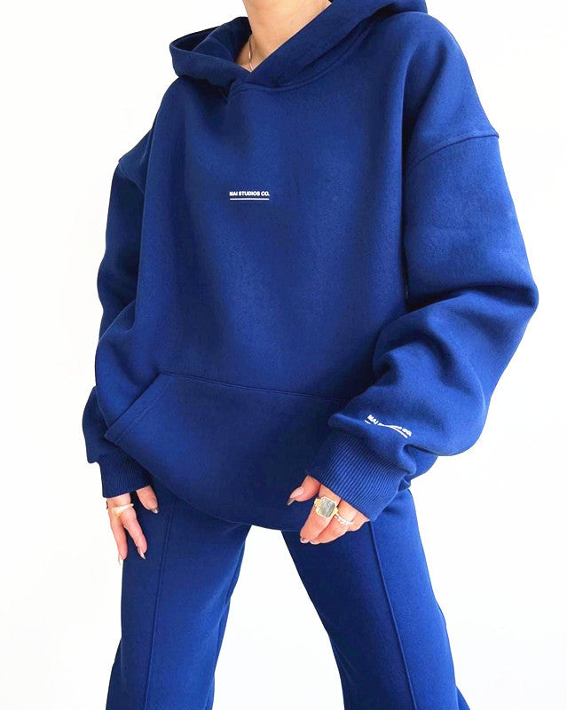 Women's Outfit Fleece-lined Long Sleeve Thick Trousers Fashion Casual Suit