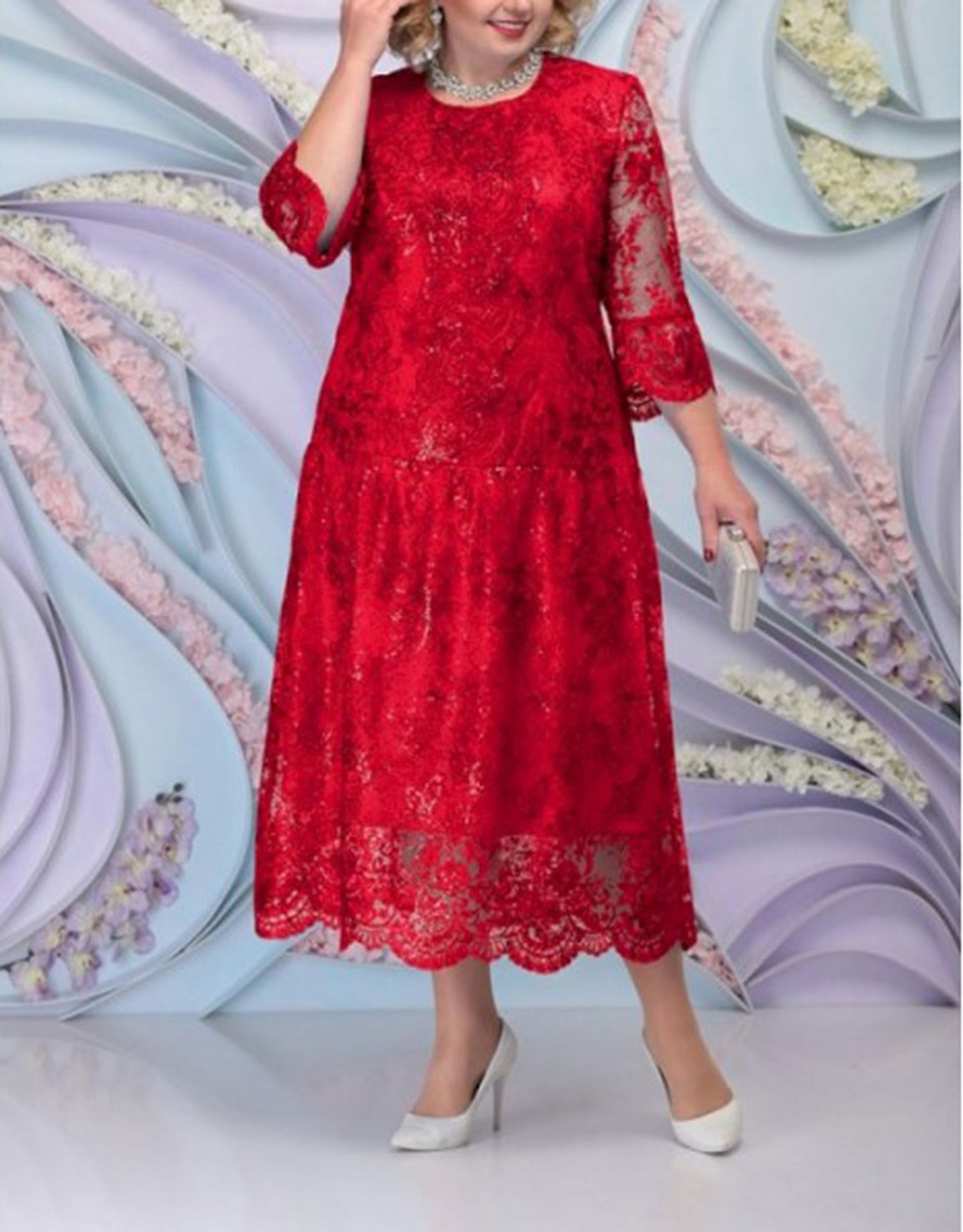 Women's Charming Dress Lace Embroidery Cocktail Dresses
