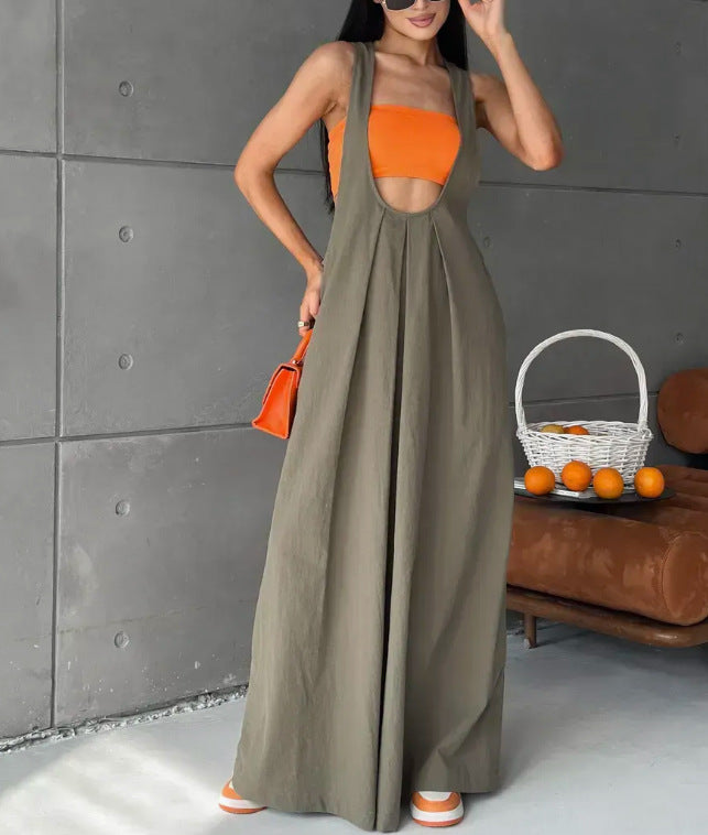 Bohemian Style Loose Waist Princess Long Dress