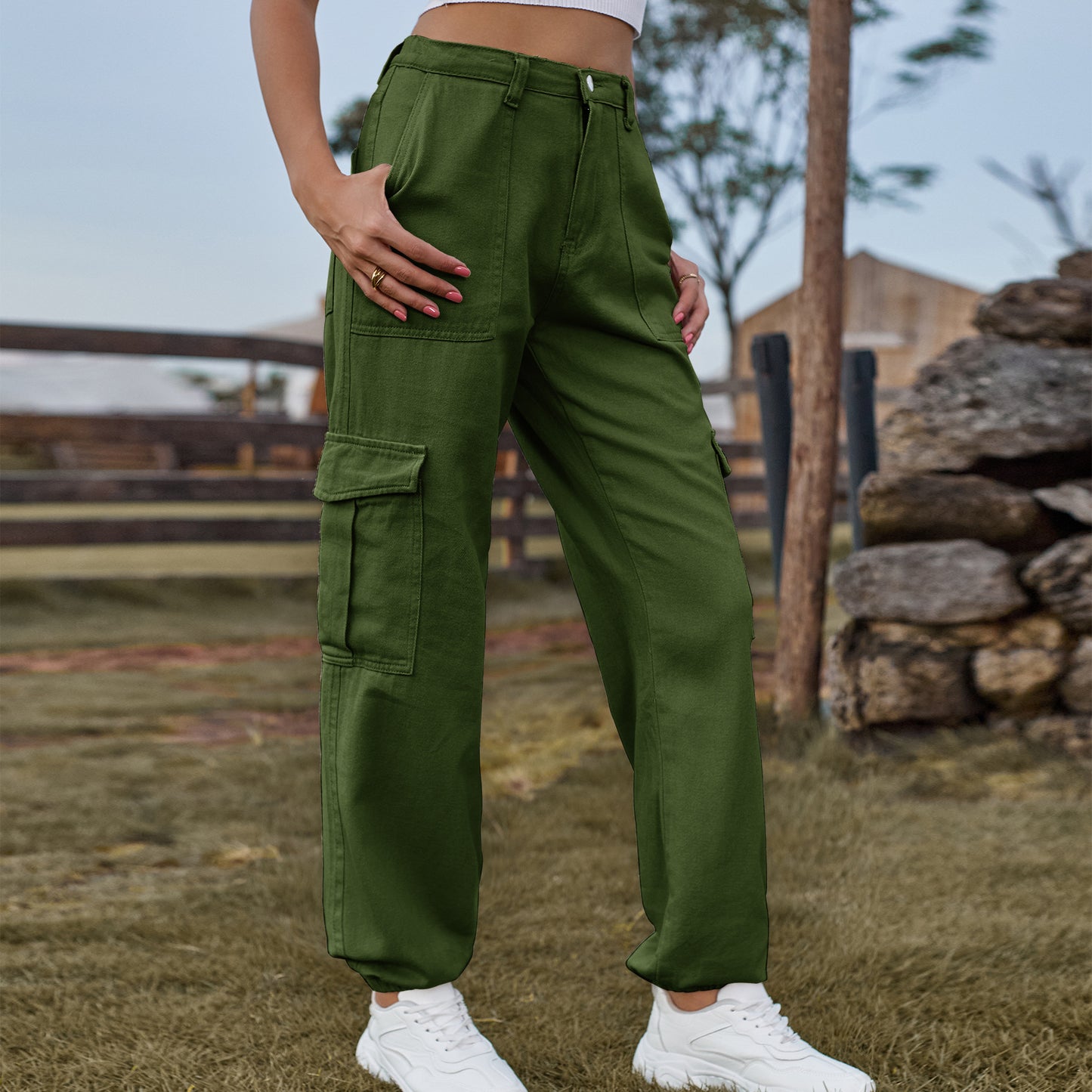 Women's Denim Design Personality Work Clothes Trousers Jeans