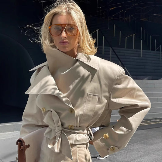 Women's Spring Fashion Series Belt Trench Coats