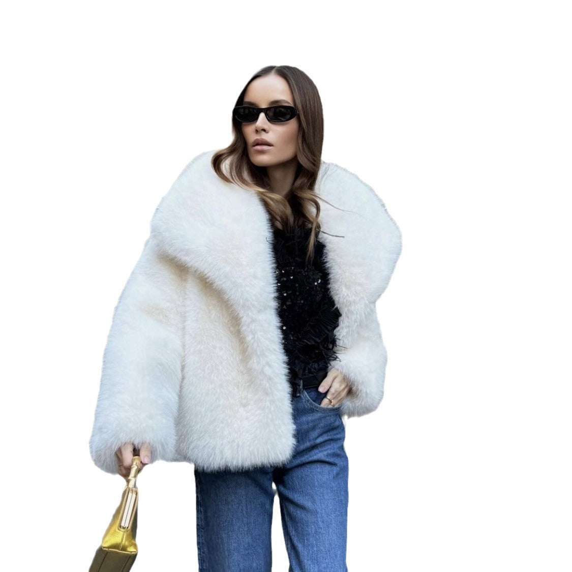 Women's Thickened Warm Faux Fox Street Style Coats