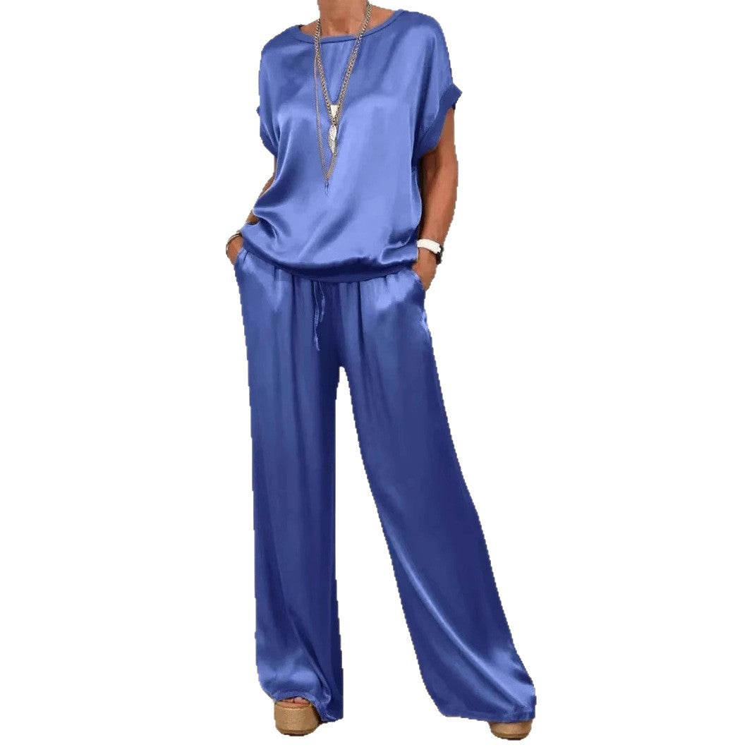 Unique Trendy Loose Shirt Wide Leg Pants