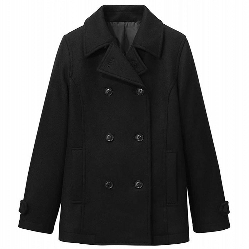 Double Breasted Woolen Female Surrogate Shopping Uniform