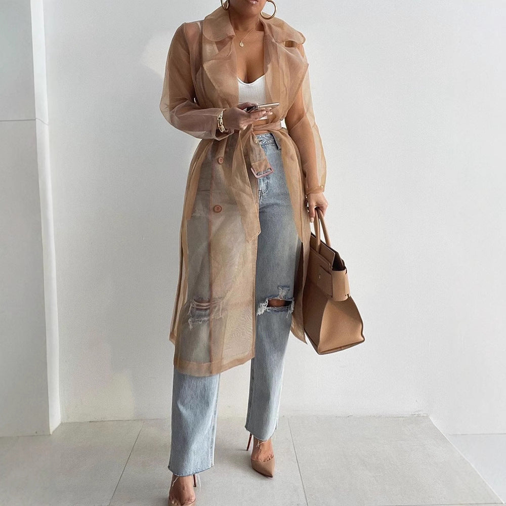 Women's Autumn Solid Color Lantern Sleeve Casual Blouses