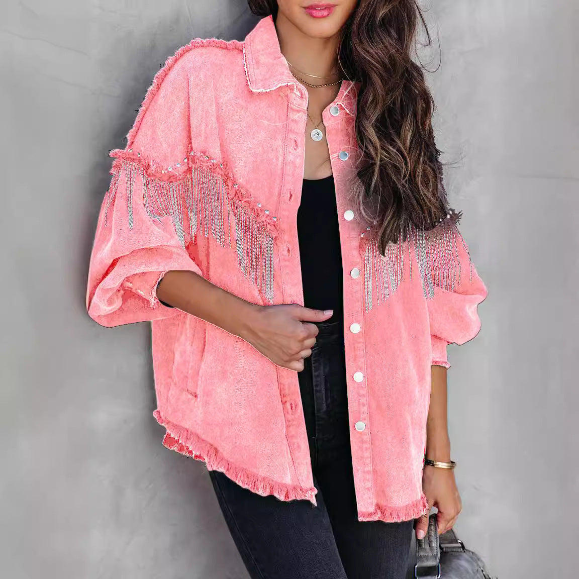 Wind Chain Rivet Street Fashion Single-breasted Coats