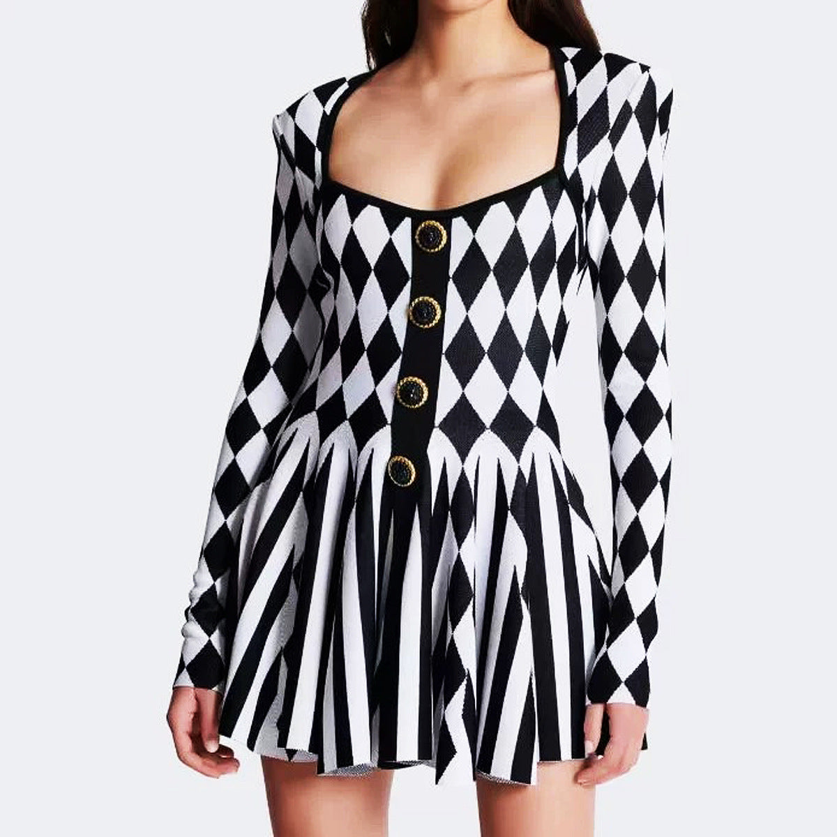 Quality Long Sleeve Slim Fit Slimming Knitted Dresses