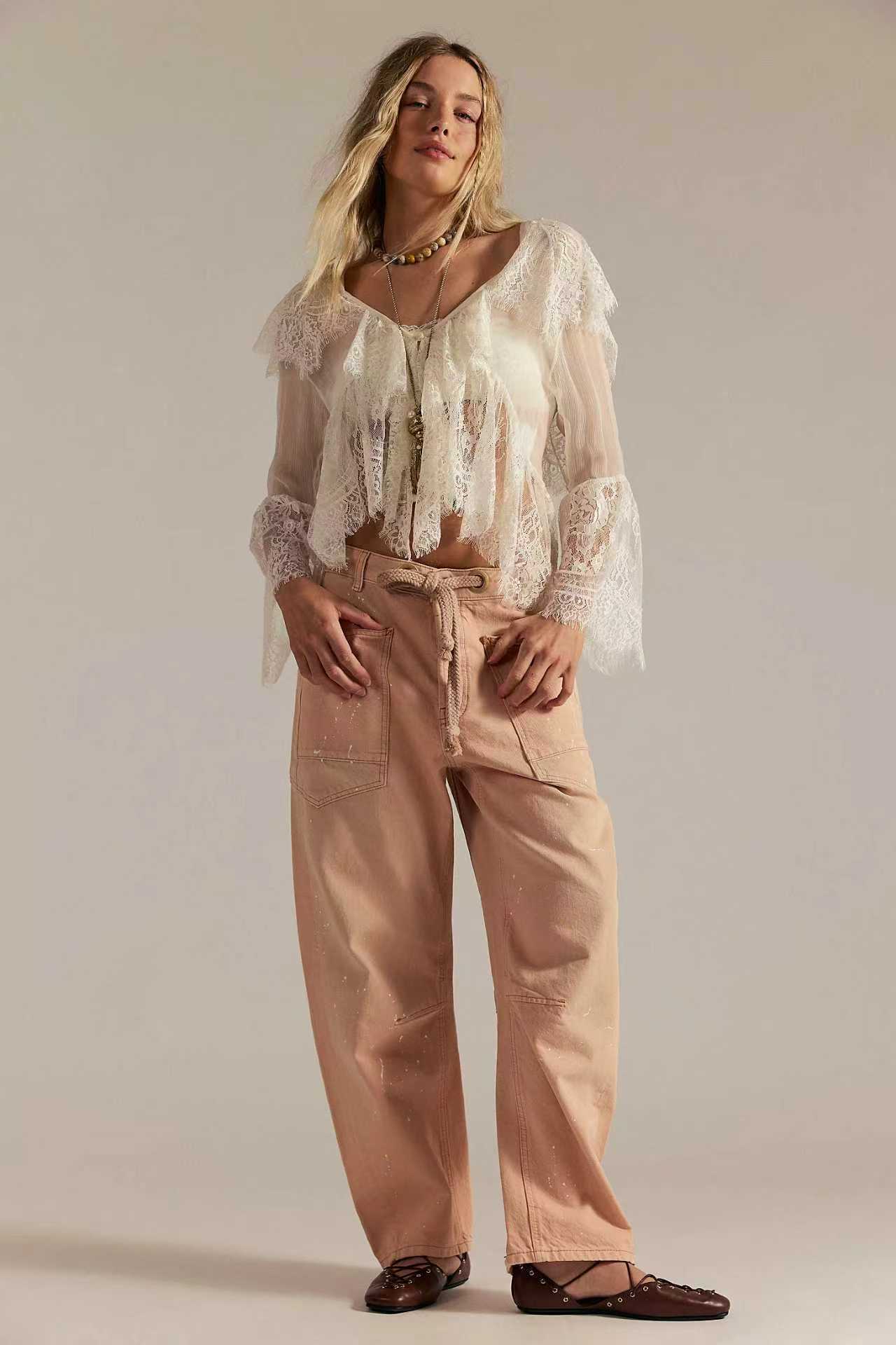 Eight Colors Fashion American Retro Washed Jeans