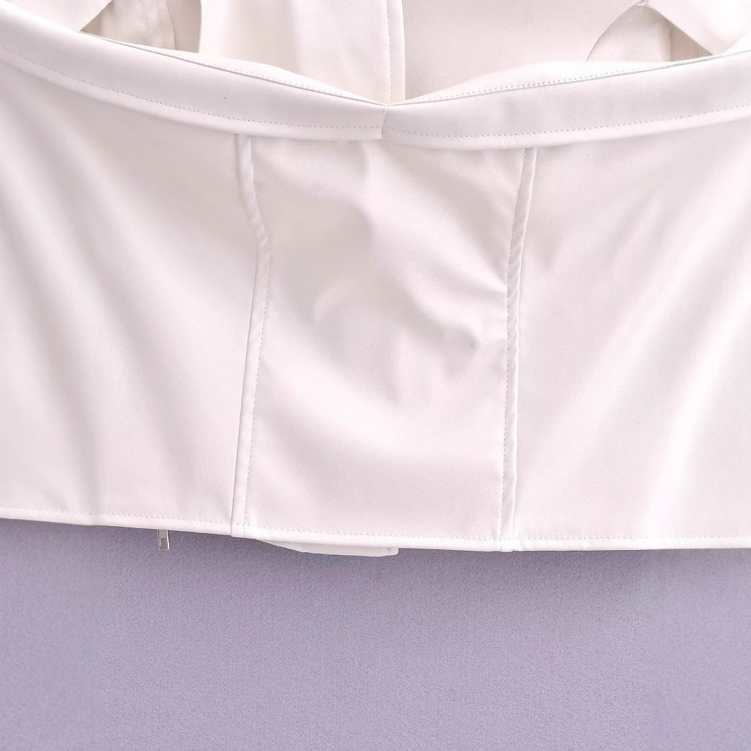 Street Hot Fashionmonger Personalized Punk Leather Tops