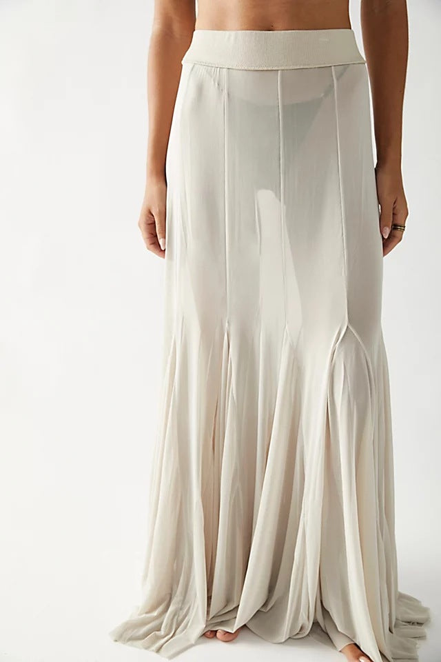 Colors Irregular Mesh Sexy High Waist Skirts