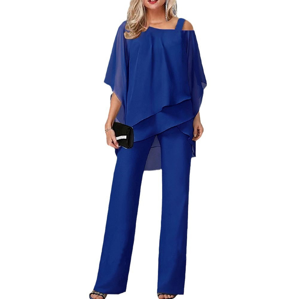 Women's Trousers Irregular Party Elegant Two-piece Set Fashion Casual Suit