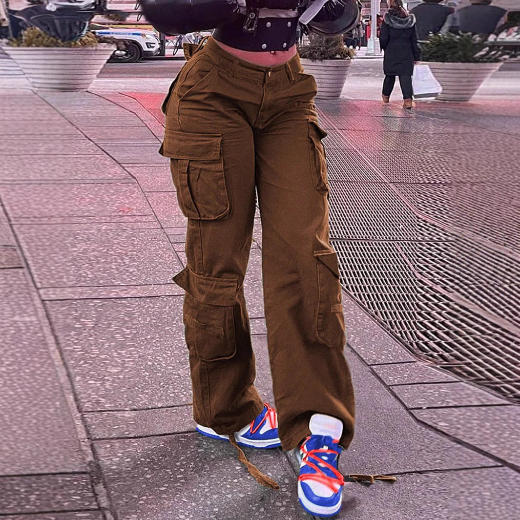 Women's Street Overalls Summer Functional Loose Casual Jeans