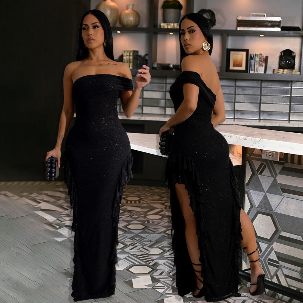 Women's Slim Fit Slit Dress Sexy Maxi Dresses