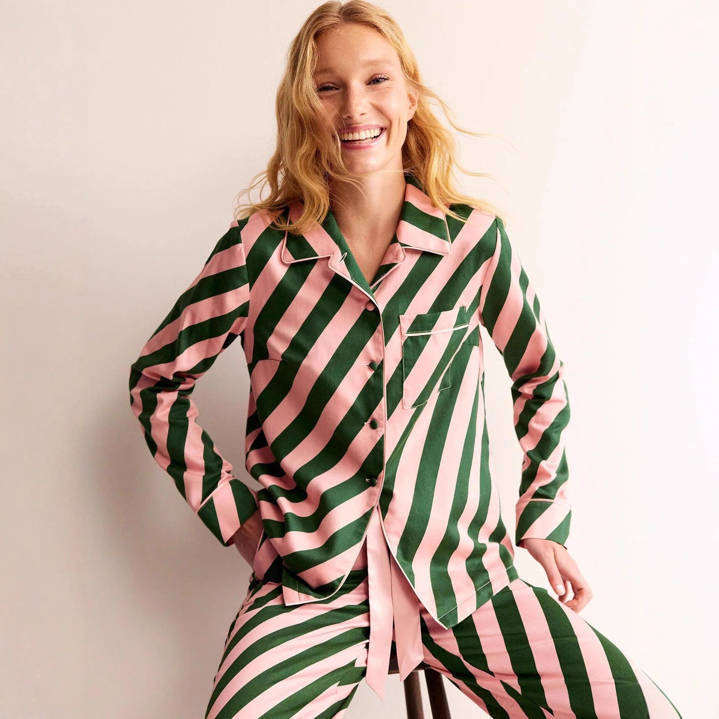 Women's Autumn Simple Stripes Comfort Casual Suits