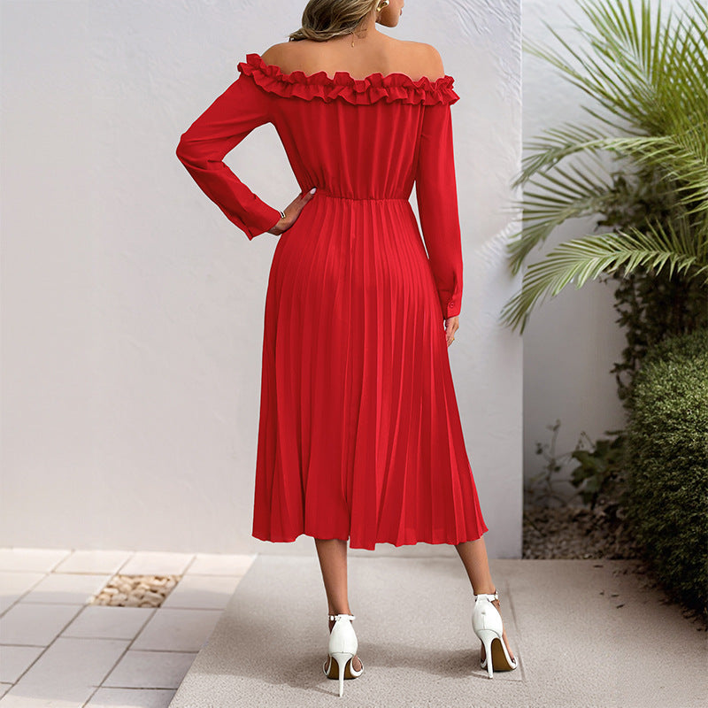 Women's Dating Party Elegant Sweet Style Long Sleeve Dresses