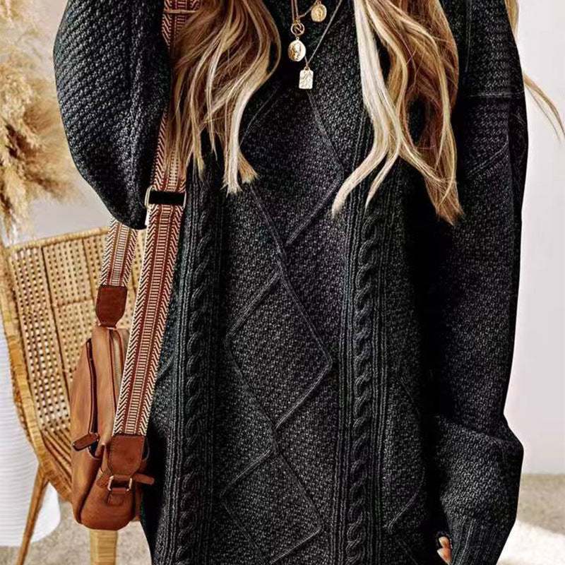 Women's Lazy Loose Fashion Outer Wear Twist Sweaters